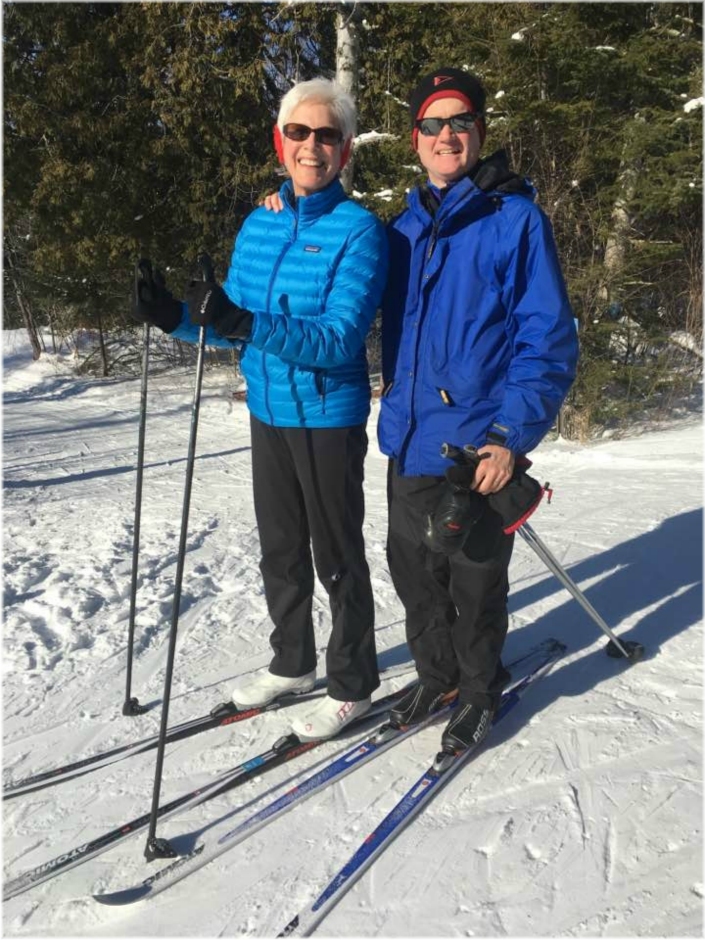 Jody and her husband, Brett Smith, on the slopes